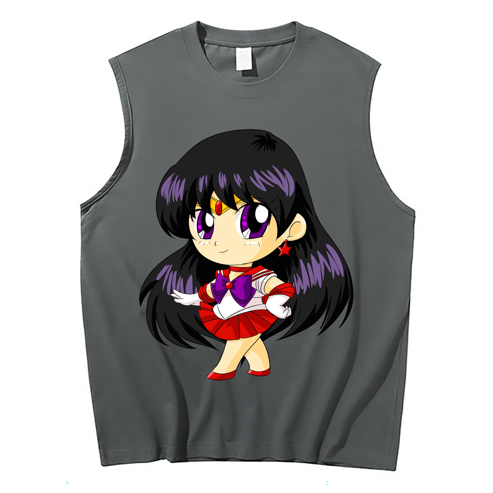 （画像用） 美少女戦士セーラームーン 火野レイ ひの レイ Sailor Moon Hino Rei （セーラーマーズ,Sailor Mars） コットン100％タンクトップ（フロントプリント）